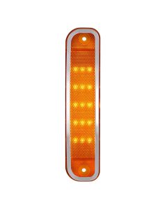 1973-1980 Chevy-GMC Truck LED Side Marker Light, Amber Lens With Stainless Steel Trim-Front