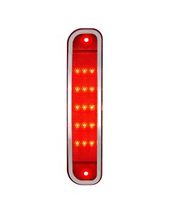 1973-1980 Chevy-GMC Truck LED Side Marker Light, Red Lens With Stainless Steel Trim-Rear