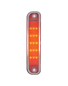 1973-1980 Chevy-GMC Truck LED Side Marker Light, Clear Lens With Stainless Steel Trim-Rear