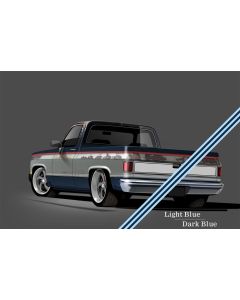 Paint Break Stripe Lt Blue/Dk Blue 81-87