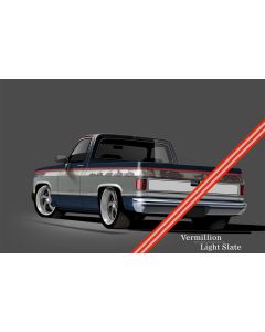 1981-1987 Chevy Chevy-GMC Truck Two-Tone Paint Break Stripe, Vermillion/Light Slate


