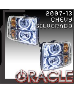 2007-2013 SIlverado SMD Dual Halo Kit for Round Headlights Red (2639-003) by Oracle Lighting®