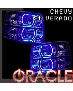 2007-2013 SIlverado SMD Dual Halo Kit for Square Headlights ColorSHIFT (2358-330) by Oracle Lighting®