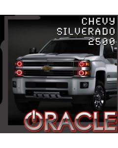 2015-2020 SIlverado SMD Dual Halo Kit for Headlights Red (3993-003) by Oracle Lighting®