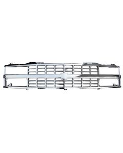 1988-1993 Chevy Truck Custom Grille, Composite Or Dual Headlights-Chrome