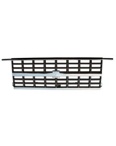 1988-1991 Chevy Truck Grille,  Dual Headlights-Chrome And Silver