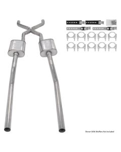 1955L-1959 Chevy-GMC Truck Pypes 2.5" Crossmember Back Exhaust System, 2WD-No Mufflers