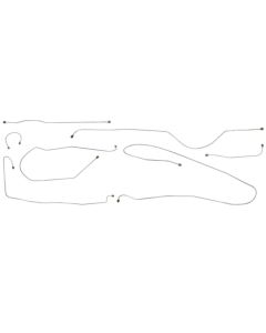 1950 Chevy-GMC Truck 2WD 1/2-Ton Shortbed 1/4" Rear Axle Manual Drum Brake Line Set 7pc, OE Steel
