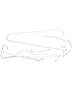 1951 Chevy-GMC Truck 2WD Standard Cab Shortbed Manual Drum Brake Line Set 7pc, OE Steel