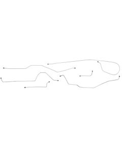 1958-1959 Chevy-GMC Truck 2/4WD Standard Cab Longbed Manual Drum Brake Line Set 6pc, Stainless Steel