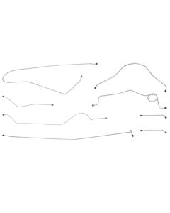 1960-1962 Chevy-GMC Truck 2/4WD 1/2-Ton Standard Cab Longbed Power Drum Brake Line Set 8pc, OE Steel