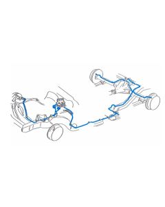 1960-1962 Chevy-GMC Truck 2wd Dual Master Cylinder Power Drum Brake Line Set 10pc, 1/2 ton, Longbed, OE Steel