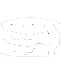1963 Chevy-GMC Truck 2WD 1/2-Ton Standard Cab Shortbed Manual Drum Brake Line Set 8pc, Stainless Steel