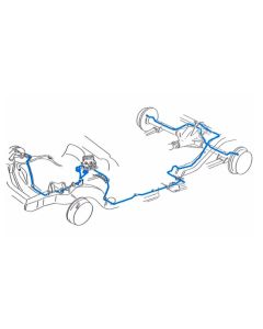 1963 Chevy-GMC Truck 2WD 1/2-Ton Standard Cab Shortbed Power Drum Brake Line Set 8pc, Stainless Steel