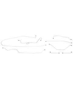 1963 Chevy-GMC Truck 2wd Manual Drum Brake Line Set 8pc, 1/2 ton, Longbed, Stainless Steel