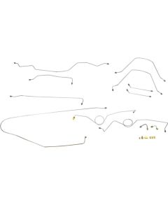 1963-1964 Chevy-GMC Truck 2WD 1/2-Ton Standard Cab Shortbed Power Disc Conversion Brake Line Set 11pc, OE Steel