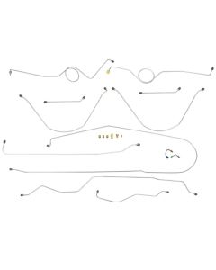 1963-1964 Chevy-GMC Truck 2WD 1/2-Ton Longbed Power Disc Conversion Brake Line Set 12pc, Stainless Steel Steel