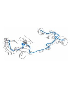 1963-1964 Chevy-GMC Truck 2WD 1/2-Ton Standard Cab Longbed Dual Master Cylinder Manual Drum Complete Brake Line Set 10pc, Stainless Steel