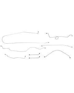 1964 Chevy-GMC Truck 2WD 1/2-Ton Standard Cab Longbed Manual Drum Brake Line Set 8pc, Stainless Steel