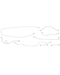 1964 Chevy-GMC Truck 2wd Power Drum Brake Line Set 8pc, 1/2 ton, Longbed, Stainless Steel
