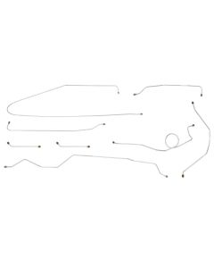 1964 Chevy-GMC Truck 2WD 1/2-Ton Standard Cab Shortbed Power Drum Brake Line Set 8pc, OE Steel