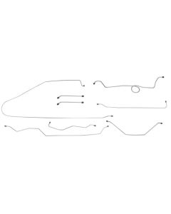 1964 Chevy-GMC Truck 2WD 1/2-Ton Standard Cab Shortbed Manual Drum Brake Line Set 8pc, OE Steel