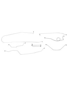 1965 Chevy-GMC Truck 2WD 1/2-Ton Standard Cab Longbed Power Drum Complet Brake Line Set 8pc, OE Steel