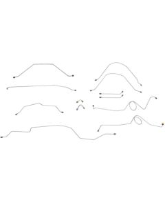 1965 Chevy-GMC Truck 2wd Power Disc Conversion Brake Line Set 12pc, 1/2 ton, Shortbed, Stainless Steel