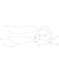 1965 Chevy-GMC Truck 2WD 1/2-Ton Standard Cab Longbed Power Disc Conversion Brake Line Set 12pc, OE Steel