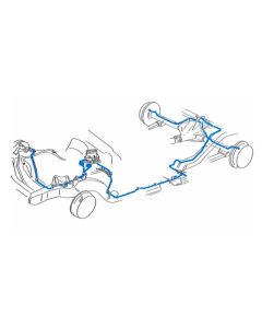 1966 Chevy-GMC Truck  1/2 Ton Dual Master Cylinder Conversion Power Drum Line Set 1/2 Ton Shortbed, 10pc, Stainless Steel
