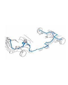 1966 Chevy-GMC Truck  1/2 Ton Dual Master Cylinder Conversion Power Drum Line Set Longbed, 10pc, OE Steel