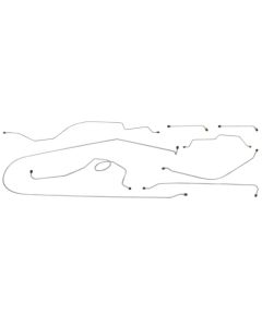 1966 Chevy-GMC Truck 2WD 1/2-Ton Standard Cab Longbed Power Drum Brake Line Set 8pc, Stainless Steel