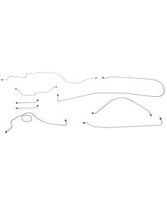 1966 Chevy-GMC Truck 2WD 1/2-Ton Standard Cab Shortbed Power Drum Brake Line Set 8pc, Stainless Steel