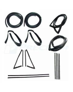 1967-1970 Chevy-GMC Truck Complete Weatherstrip Seal Kit - Models With Weatherstrip Trim Groove, Large Rear Window, Press On Door Seals
