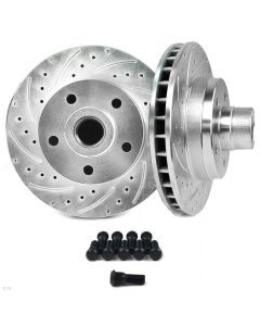 1960-1987 Chevy-GMC Truck Disc Brake Conversion Rotors, Drilled And Slotted, 11.85"-5x5 Bolt Pattern