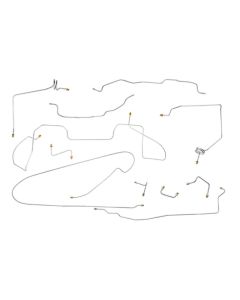 1988 Chevy-GMC Truck 4wd Power Disc Brake Line Set 11pc, 1/2 ton, Ext Cab Longbed, OE Steel