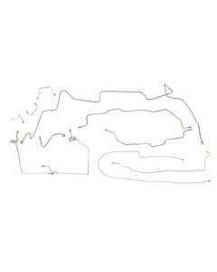 1988 Chevy-GMC Truck 4wd Power Disc Brake Line Set 11pc, 3/4 ton, Ext Cab Shortbed, OE Steel