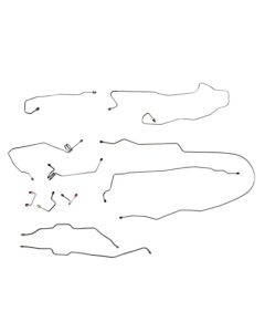 1988-89 Chevy-GMC Truck 2WD 1/2-Ton Std. Cab Longbed Power Disc Complete Brake Line Set 11pc, Stainless