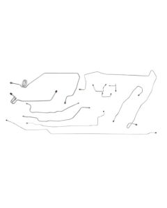 1988-89 Chevy-GMC Truck 2WD 1/2-Ton Std. Cab Shortbed Power Disc Complete Brake Line Set 11pc, OE Steel