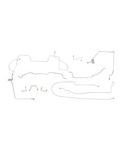 1989 Chevy-GMC Truck 4wd 1/2 Ton Longbed Power Disc Brake Line Set 11pc, Stainless