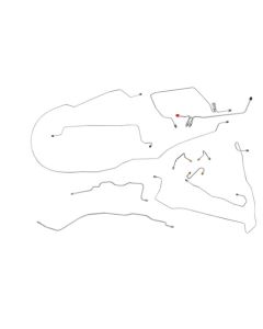 1990-94 Chevy-GMC Truck 2WD 3/4-Ton Std. Cab Longbed Power Disc Brake Line Set 11pc, Stainless