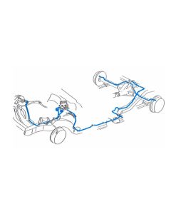 1990-94 2WD Chevy Truck Power Disc Brake Line Set, 3/4 Ton, Ext. Cab Longbed, 11 pc, Stainless
