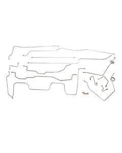 1990-94 Chevy-GMC Truck 4WD 3/4 And 1-Ton Std & Ext. Cab Long & Short Bed Rear Drum Brake Line Kit 17pc, Stainless