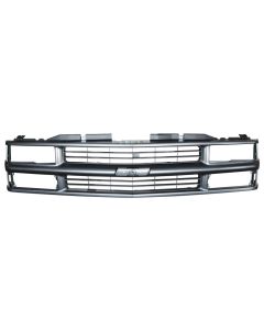 1994-1998 Chevy Truck Grille, Composite Or Dual Headlights-Black, Paint To Match