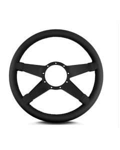 1949-1994 Chevy-GMC Truck Lecarra  Standard Steering Wheel-14",  Black spokes, Black Leather Wrap