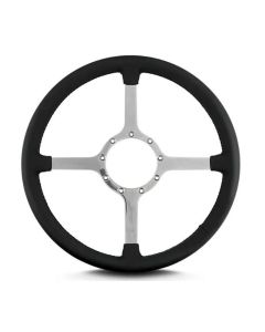 1949-1994 Chevy-GMC Truck Lecarra Mark IV Steering Wheel Polished Spokes, Black Leather Wrap