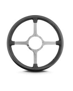 1949-1994 Chevy-GMC Truck Lecarra Mark IV Steering Wheel Polished Spokes-15",Dark Grey Leather Wrap