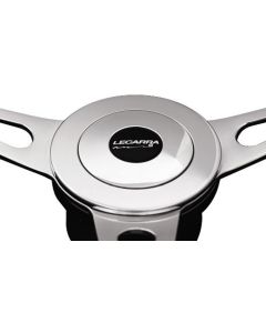 1949-1994 Chevy-GMC Truck Lecarra Steering Wheel Horn Cap, Polished Billet Aluminum, Full Cover With Lecarra Logo