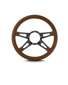 Lecarra 14 in MK-9 Supreme Steering Wheel, Black, Caramel Leather