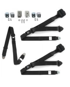 1988-1998 Chevy-GMC Truck Three Point Seat Belt, Retractable, With Bracketry-Bench Seat
